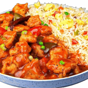 Chicken Manchurian with Rice