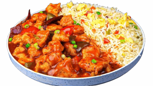 Chicken Manchurian with Rice