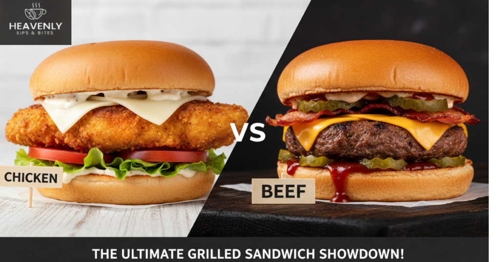 Chicken Burger, Beef Burger