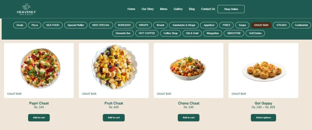 Chat Bar Menu Heavenly